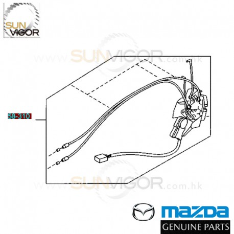 03-04 马自达 MX-5 MIATA [NB] 马自达正厂 门锁 (后备箱锁)[右] DOOR LOCK OEM原厂编号 NC87-58-310D